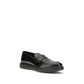 Ferragamo Black Calf Leather Bos Taurus Slip-On Loafers