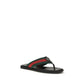 Gucci Black Nylon Flip-Flop Sandals