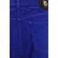 Versace Blue Cotton Straight-Leg Jeans