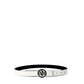 Armani Exchange Black Polyester Thin Belt