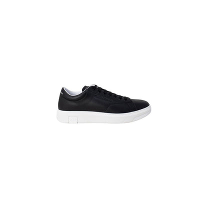 Armani Exchange Black Leather Low Top Sneakers