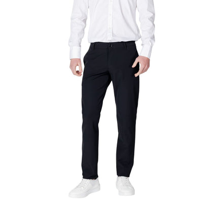 Armani Exchange Black Cotton Casual Pants