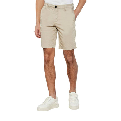 Armani Exchange Beige Cotton Bermuda Shorts