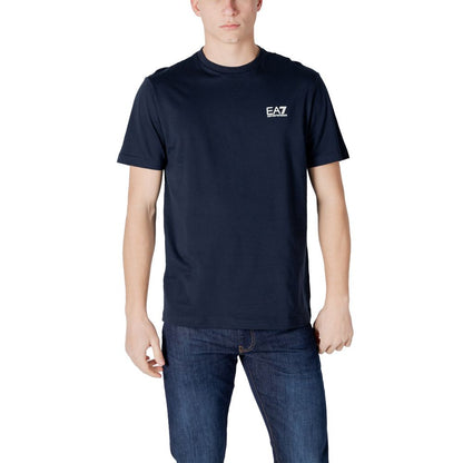 EA7 Emporio Armani Blue Cotton Sportswear