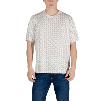 Armani Exchange Cream Cotton T-Shirt