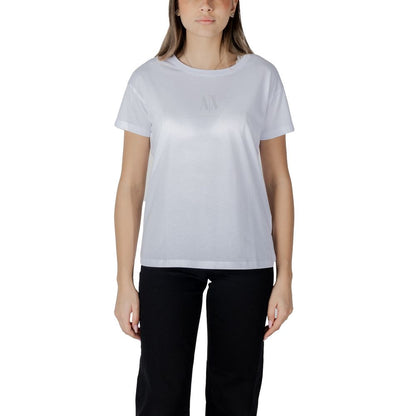 Armani Exchange White Cotton T-Shirt