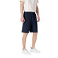 EA7 Emporio Armani Blue Cotton Bermuda Shorts