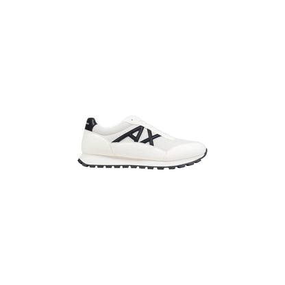 Armani Exchange Black And White Polyester Athletic Sneakers