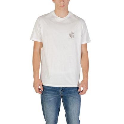 Armani Exchange Cream Cotton T-Shirt