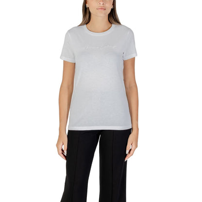 Armani Exchange White Cotton T-Shirt