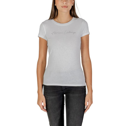 Armani Exchange White Cotton T-Shirt