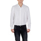 Armani Exchange Cream Elastane Dress Shirt