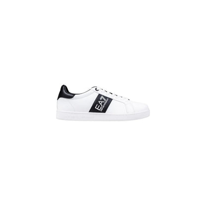 EA7 Emporio Armani Black And White Leather Low Top Sneakers