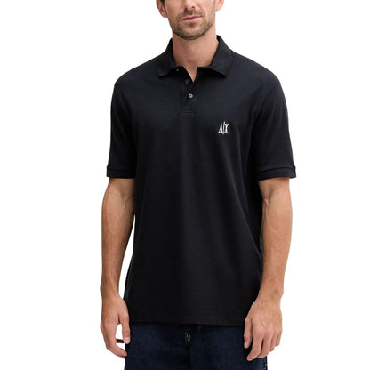 Armani Exchange Blue Cotton Polo Shirt