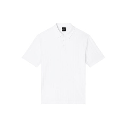 Armani Exchange White Cotton Polo Shirt