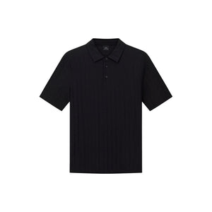 Armani Exchange Black Cotton Polo Shirt