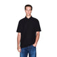 Armani Exchange Black Cotton Polo Shirt