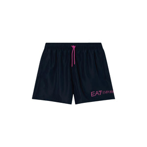 EA7 Emporio Armani Blue Polyester Swim Shorts