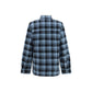 Off-White Blue Cotton Full-Length Jacket