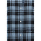 Off-White Blue Cotton Full-Length Jacket