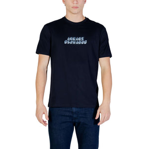 Armani Exchange Blue Cotton T-Shirt