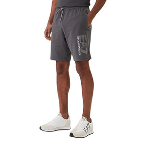 EA7 Emporio Armani Gray Cotton Bermuda Shorts