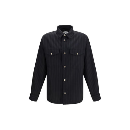 Versace Black Wool Oves Aries Shirt