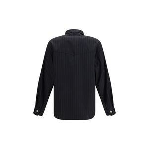 Versace Black Wool Oves Aries Shirt