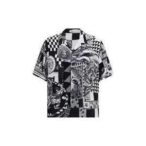 Versace Black Silk Shortsleeve Shirt
