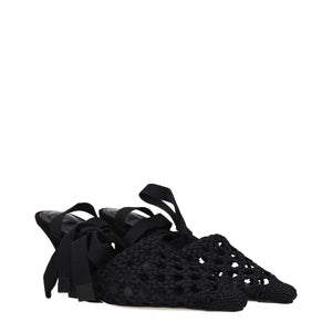 Jacquemus Black Fabric Strap-On Sandals