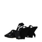Jacquemus Black Fabric Strap-On Sandals