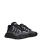 Versace Black Fabric Athletic Sneakers