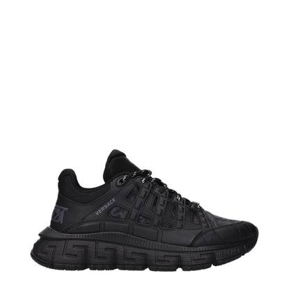 Versace Black Fabric Athletic Sneakers