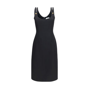 Versace Black Wool Oves Aries Casual Dress