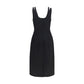 Versace Black Wool Oves Aries Casual Dress