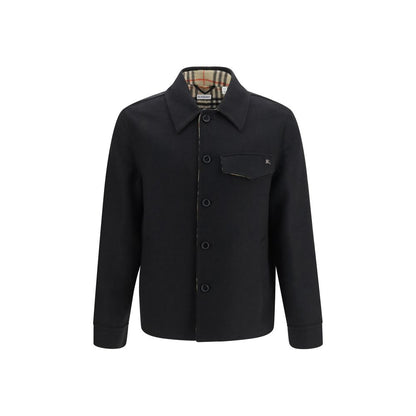 Burberry Black Wool Oves Aries Full-Length Jacket