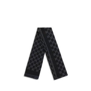 Gucci Black Wool Oves Aries Scarf