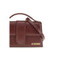Jacquemus Bordeaux Calf Leather Bos Taurus Shoulder Bag