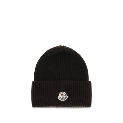 Moncler Brown Wool Oves Aries Beanie