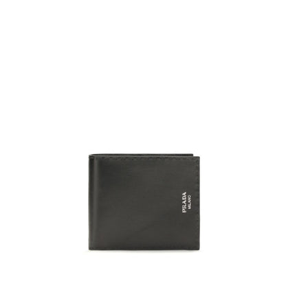 Prada Black Calf Leather Bos Taurus Wallet