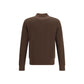 Burberry Brown Wool Oves Aries Dress Shirt