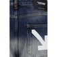 Off-White Gray Cotton Slim Fit Jeans