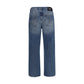 Off-White Blue Cotton Slim Fit Jeans