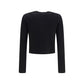 Balmain Black Viscose Cardigan