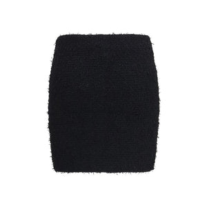 Balmain Black Viscose Mini Skirt