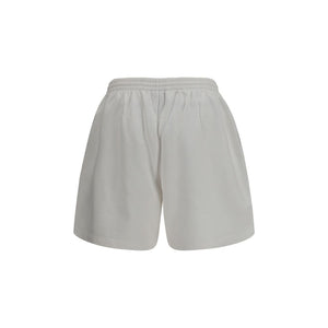 Balenciaga White Cotton Bermuda Shorts