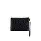 Saint Laurent Black Calf Leather Bos Taurus Clutch Bag