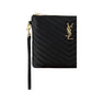 Saint Laurent Black Calf Leather Bos Taurus Clutch Bag