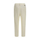 Versace Beige Wool Oves Aries Cropped Pants