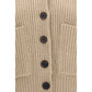 Tory Burch Beige Wool Oves Aries Cardigan